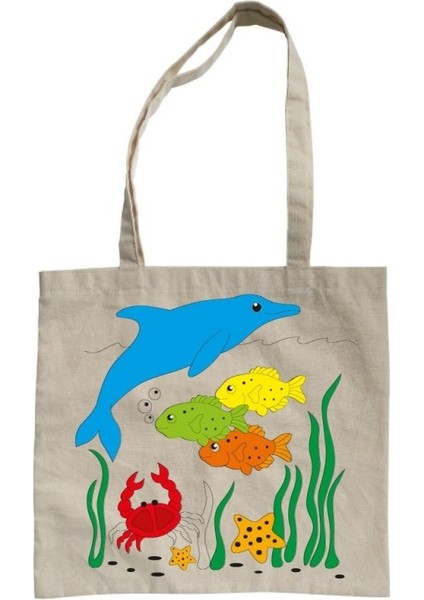 Çanta Boyama - Balık Desenli fiyatları