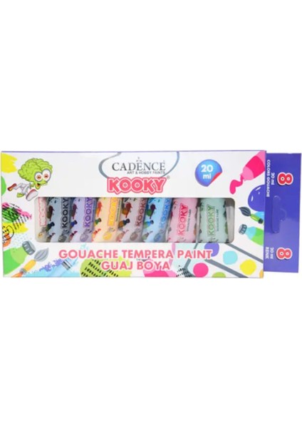 Kooky Guaj Boya ( Tempera ) 8'li Set 20ML