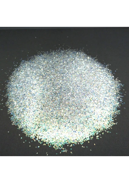 Sim Sedefli Beyaz Renk Lazer Iri Taneli  Glitter Janjanlı Toz Sim 500 gr