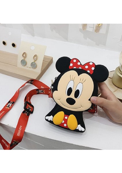 Minnie Mouse Kız Çocuk Silikon Cüzdan Çanta