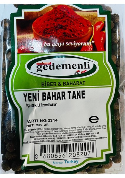 Yeni Bahar Tane 250 gr