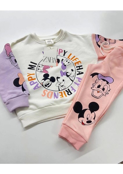 Çocuk Mickey Mouse Baskılı Alt Üst Ikili Takımı modelleri