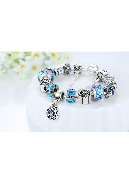 Trend Kristal Charmlı , Gümüş, Charm Bileklik