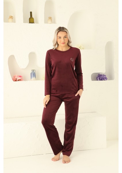 Kadife Kışlık Kadın Pijama Takımı