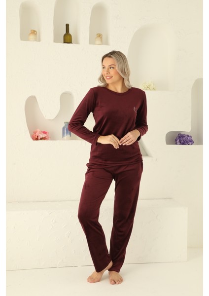 Kadife Kışlık Kadın Pijama Takımı