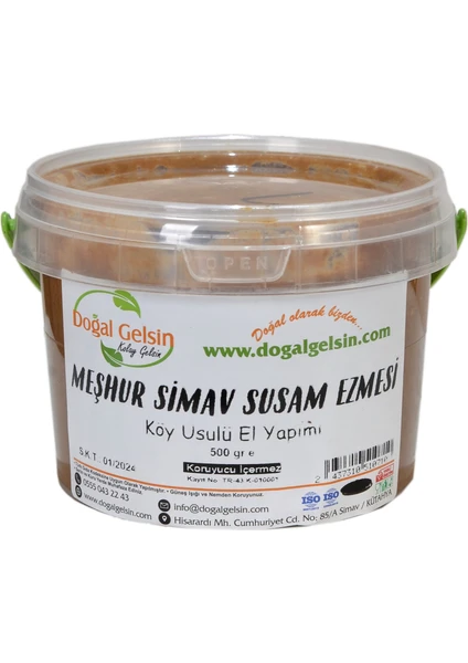 Doğal Gelsin Kolay Gelsin Meşhur Simav Susam Ezmesi 500 gr