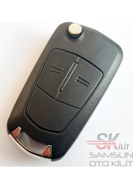 Opel Astra H Corsa D Meriva Anahtar Kumanda Kabı Krom Metal Logolu
