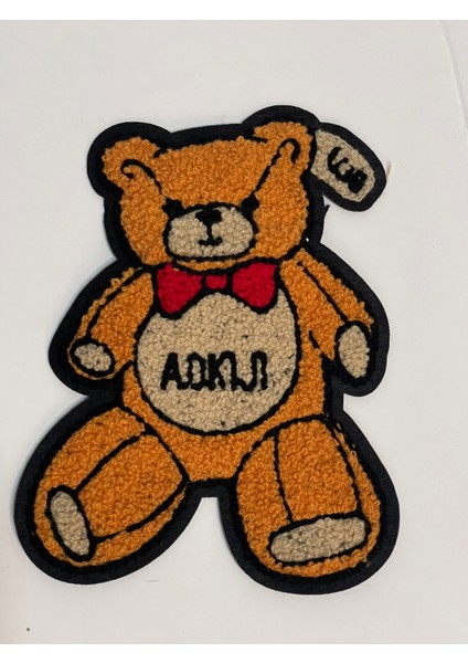 18X13 cm Peluş Işleme Ayıcık Aplik Arma Yama Aksesuar