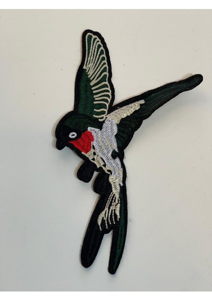 20X14 cm Ütü Ile Yapışır Nakış Kuş Aplike Arma Yama Aksesuar