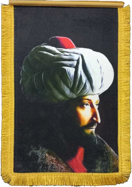 Ötüken Giyim Fatih Sultan Mehmet Baskılı Portre Bayrak