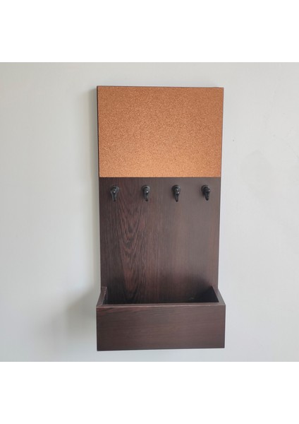 Eblo Home 20 cm Wenge Mantar Pano Antre Askılık Anahtarlık