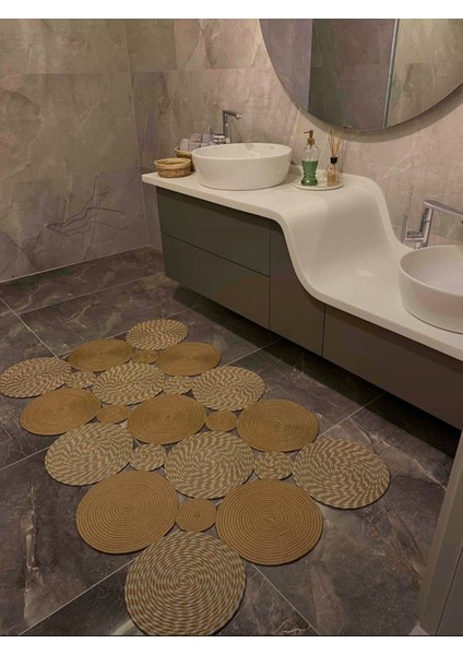 Jüt Hasır Ipliğinden Dokunan Salon Halısı,mutfak ve Koridor Halısı Royal Serisi Jüt Kilim 613 modelleri