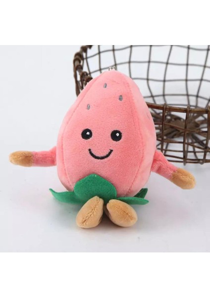 Sevimli Peluş Çilek Anahtarlık Çanta Süsü Pembe fiyatları