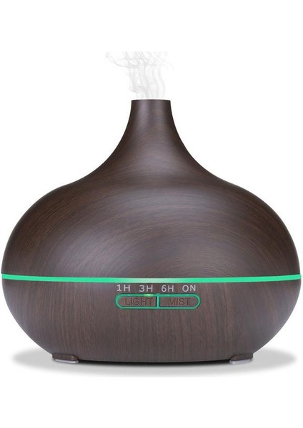 Uzaktan Kumandalı 550ML Aroma Difüzörü Ultrasonik Hava Nemlendirici Buhar Makinesi 7 Renk LED