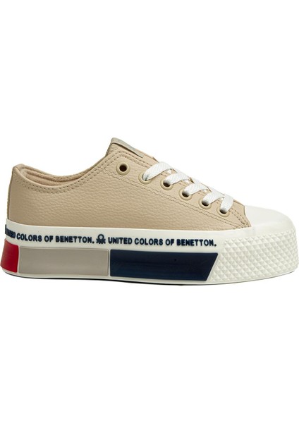 Benetton® | BN-30825- 3114 Bej - Kadın Spor Ayakkabı