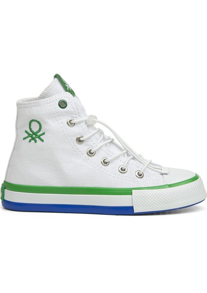 ® | BN-30193 - 3394 Beyaz Yesil - Çocuk Spor Ayakkabı