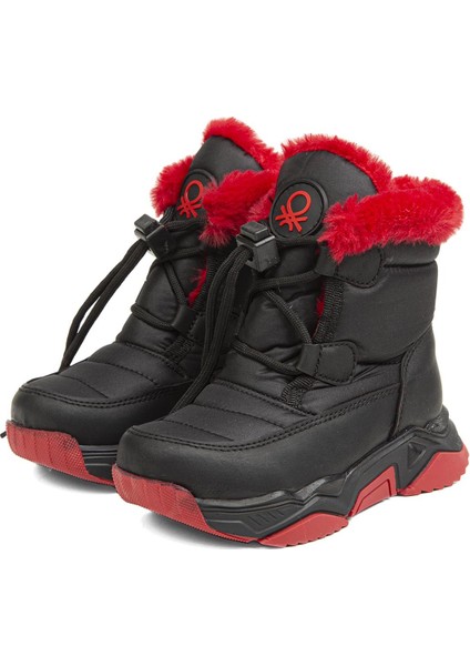 ® | BN-70006 - 3256 Siyah Kırmızı - Çocuk Bot