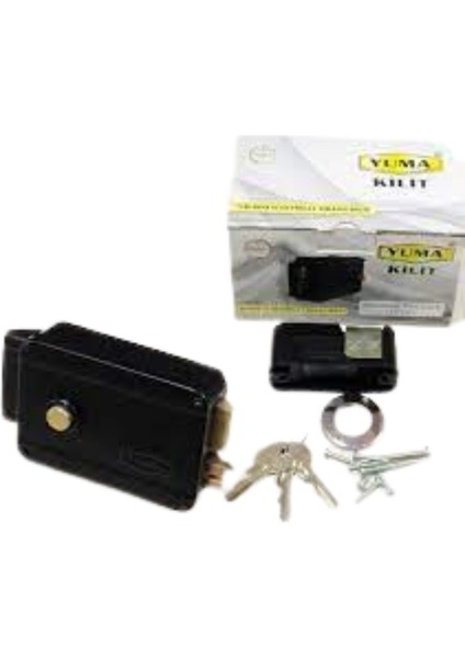 Elektrikli Tirajlı Kilit/otomatik KILIT/YM-609/DEMIR Kapı Kilidi/3 Anahtarlı (14CM)