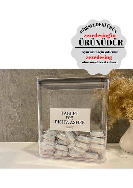 Bulaşık Makinası Tablet Deterjanlık Mika Vakum Kapak 2600ml