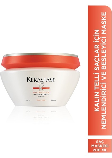 Kerasatse Nutritive Masquintense Thick Kalın Telli Kuru Saçlara Nem Veren Besleyici Maske 200ml