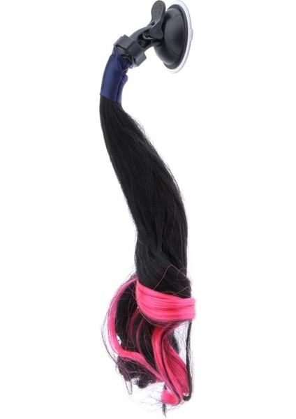 Kask Örgüler/ At Kuyruğu Gradyanı Kıvırcık Saç Vites Fincanı Siyah + Pembe (Yurt Dışından)
