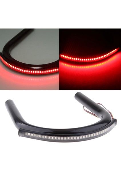 Yeni Cafe Racer Koltuk Çerçevesi LED Tail Fren Işığı Düz ​​175MM ile Son Virgül (Yurt Dışından) fiyatları