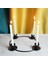 Konik Mum Tutucu Halkalar Noel Advent Candlestick Dekor Oturma Odası Siyah 4