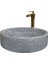 Gri Mermer Beyaz Detaylı Lavabo 1
