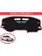 Renault Megane 4 Modellerine Uygun Torpido Koruma Halısı Siyah Kenar Renk Kırmızı 1