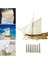 1/80 Ölçekli Ahşap Yelkenli Modeli Monte Edilmemiş 8pcs Bronz 8pcs Bronz 4