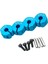 4pcs Rc Araba Altıgen Tekerleği Hubs SCX10 Için Yükseltme Parçaları CC01 Rc Araba Aksesuarları 8mm Mavi (Yurt Dışından) 4