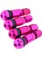 4pcs/set Alüminyum Tubeless Tekerlek Lastik Valfi, Cıvataya + Siyah 4