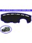 2000-2008 Modellerine Uygun Fiat Doblo Airbagsiz Torpido Koruma Halısı Siyah Kenar Renk Mavi 1