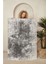 Dekoratif Özel Tasarım Pamuklu Dokuma Taban Yumuşak Dokulu Halı Siyah 80 x 120 cm 3