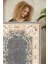 Dekoratif Özel Tasarım Pamuklu Dokuma Taban Yumuşak Dokulu Halı Antrasit 80 x 120 cm 2