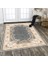 Dekoratif Özel Tasarım Pamuklu Dokuma Taban Yumuşak Dokulu Halı Antrasit 80 x 120 cm 3