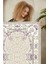 Dekoratif Özel Tasarım Pamuklu Dokuma Taban Yumuşak Dokulu Halı Bej 80 x 150 cm 2