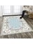 Dekoratif Özel Tasarım Pamuklu Dokuma Taban Yumuşak Dokulu Halı Mavi 180 x 280 cm 3