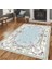 Dekoratif Özel Tasarım Pamuklu Dokuma Taban Yumuşak Dokulu Halı Mavi 180 x 280 cm 4