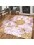 Dekoratif Özel Tasarım Pamuklu Dokuma Taban Yumuşak Dokulu Halı Mor 80 x 120 cm 4