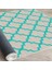 Dekoratif Özel Tasarım Pamuklu Dokuma Taban Yumuşak Dokulu Halı Mint 80 x 200 cm 3