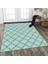 Dekoratif Özel Tasarım Pamuklu Dokuma Taban Yumuşak Dokulu Halı Mint 80 x 200 cm 4