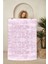 Dekoratif Özel Tasarım Pamuklu Dokuma Taban Yumuşak Dokulu Halı Lila 80 x 120 cm 3