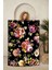 Dekoratif Özel Tasarım Pamuklu Dokuma Taban Yumuşak Dokulu Halı Siyah 80 x 120 cm 1