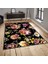 Dekoratif Özel Tasarım Pamuklu Dokuma Taban Yumuşak Dokulu Halı Siyah 80 x 120 cm 3