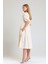 Kısa Kollu Kol Ucu Lastikli Fırfırlı Günlük Elbise | ELB34255 2