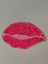 18X12 cm Pul Payetli Pembe Damla Dudak Aplike Arma Yama 1