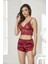 Saten Dörtlü Çeyiz Seti - 7005 Bordo 5