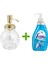 Oval Cam Sıvı Sabunluk ve 1 Adet 400 ml Sıvı Sabun Okyanus Kokulu 3