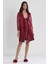 Saten Dantelli Gecelik Sabahlık Takım - 4065 Bordo 2